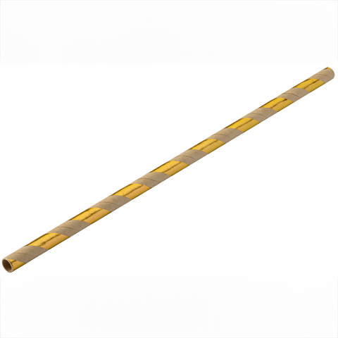 Paper Gold/Craft Straw 8" (20cm) Box of 250