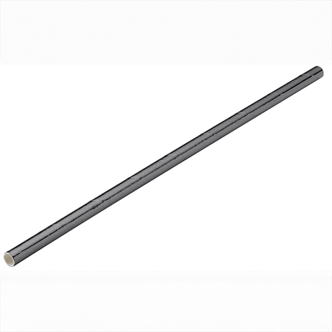 Paper Gunmetal Metallic Straw 8" (20cm) Box of 250