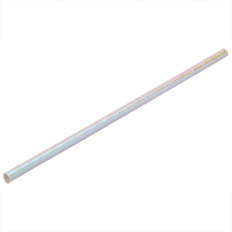 Paper Pearlescent Straw 8" (20cm) Box of 250