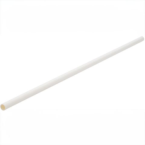 Paper Bottle White Straw 10.5" (26cm) Box of 250