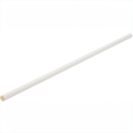 Paper Bottle White Straw 10.5" (26cm) Box of 250