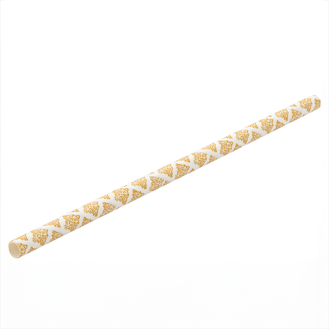 Paper Filigree Gold Cocktail Straw 5.5" (14cm)