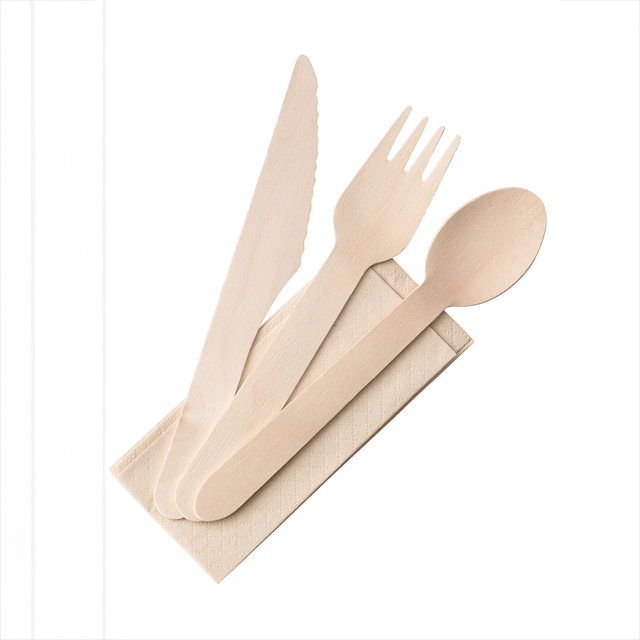 Birch Wood Cutlery Set (Box of 250 sets)