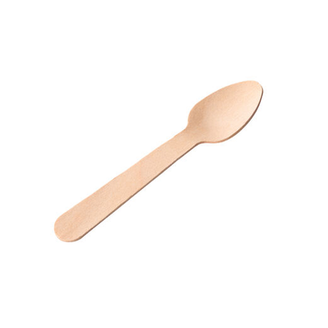 Economy Birch Wood Teaspoon 4.25" (11cm)