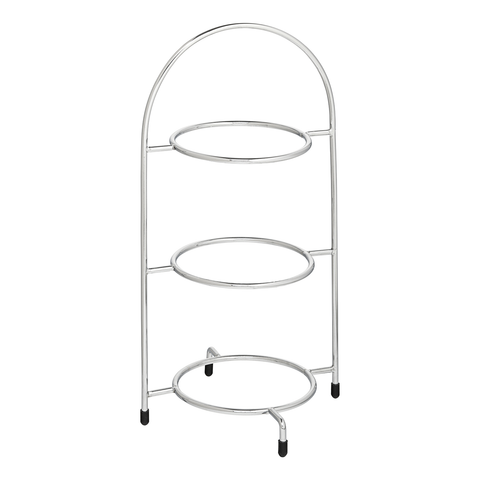 Chrome 3 Tier Plate Stand 15.5" (39cm)