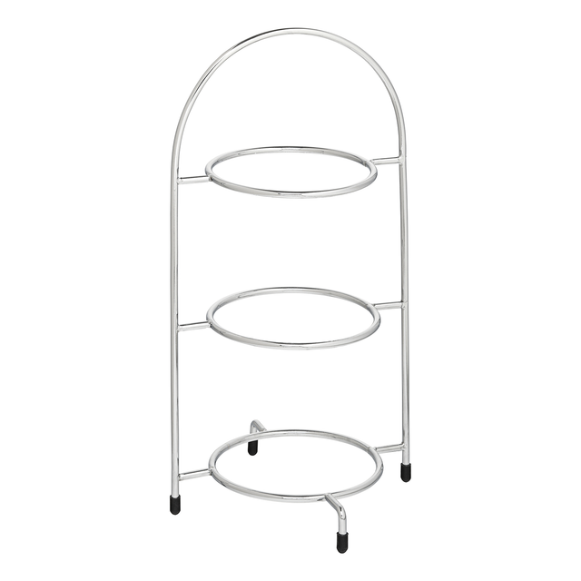 Chrome 3 Tier Plate Stand 15.5" (39cm)