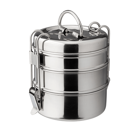 3 Tier Tiffin Box 4.25" (11cm) H: 4.75" (12cm)