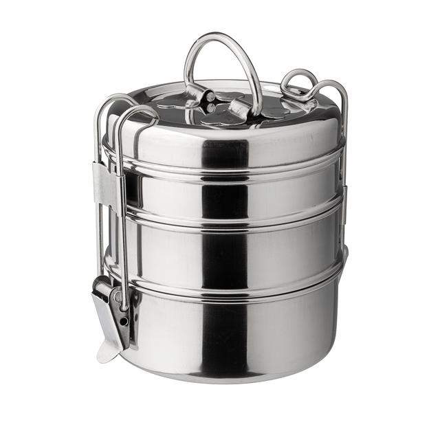 3 Tier Tiffin Box 4.25" (11cm) H: 4.75" (12cm)
