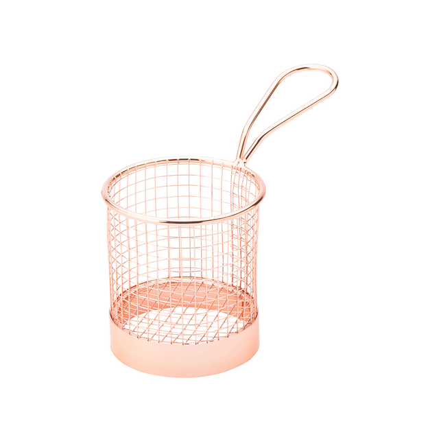Copper Round Service Basket 3.5" (9cm)