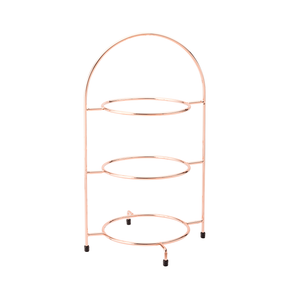 Copper 3 Tier Plate Stand 16.5" (42cm)