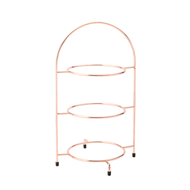 Copper 3 Tier Plate Stand 16.5" (42cm)
