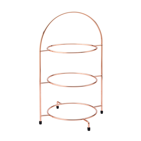 Copper 3 Tier Plate Stand 17" (43cm)