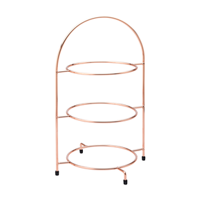 Copper 3 Tier Plate Stand 17" (43cm)