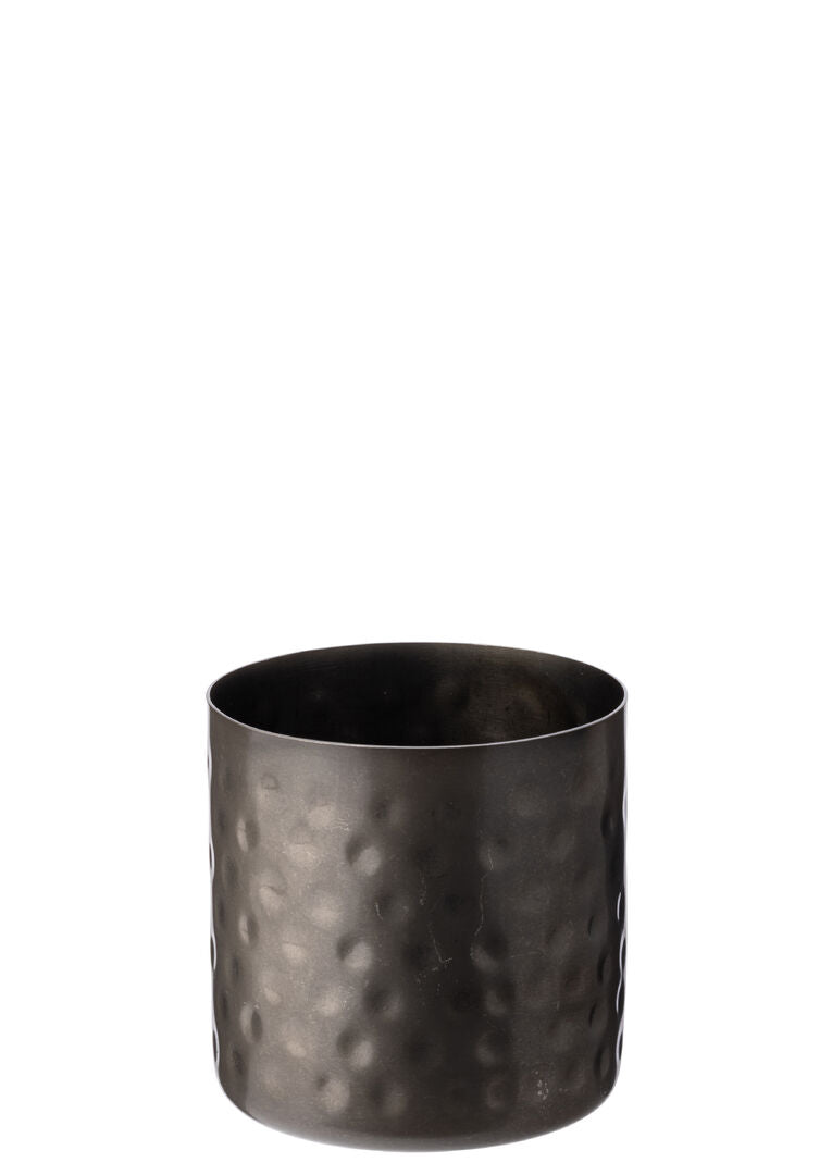 Black Vintage Steel Hammered Chip Cup 3.5" (8.5cm) - Pack 12