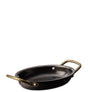 Black Vintage Steel Oval Dish 16.5 x 12.5cm - Pack 6