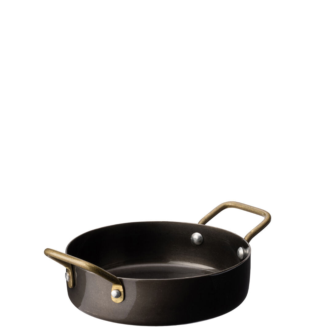 Black Steel Mini Casserole Dish 5" (12.25cm) - Pack 6