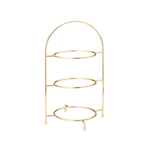 Gold 3 Tier Plate Stand 16.5" (42cm)