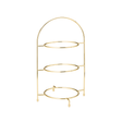 Gold 3 Tier Plate Stand 16.5" (42cm)