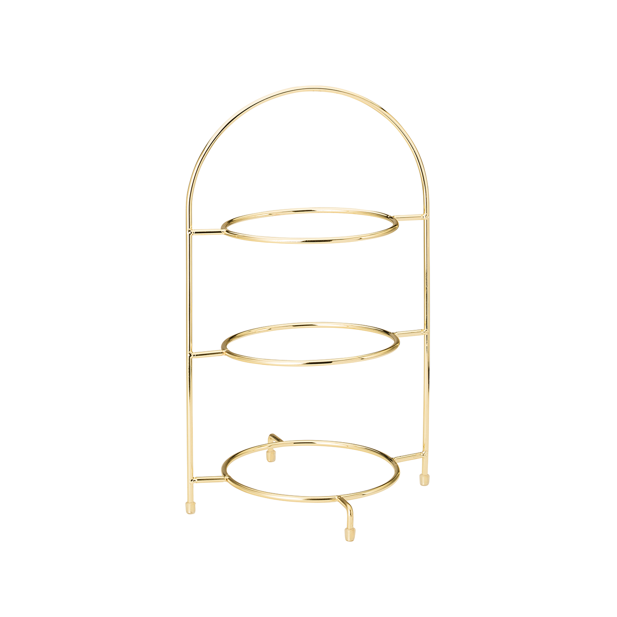 Gold 3 Tier Plate Stand 16.5" (42cm)