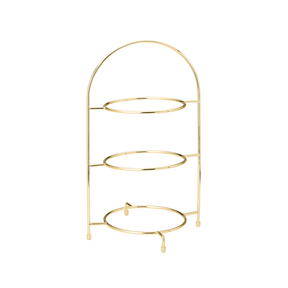 Gold 3 Tier Plate Stand 16.5" (42cm)