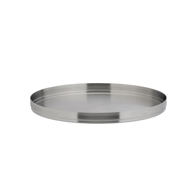 Brushed Stainless Steel Round Plate 9" (23cm)