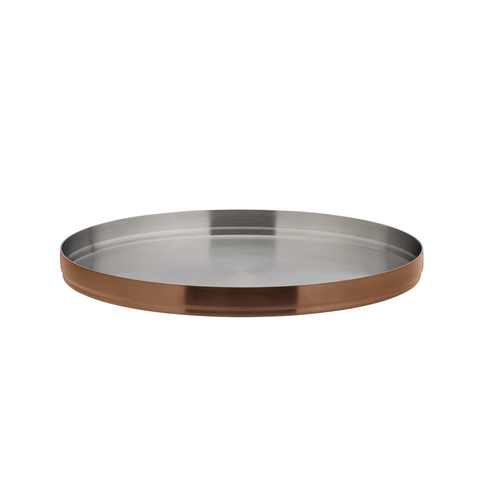 Brushed Copper Round Plate 9" (23cm)