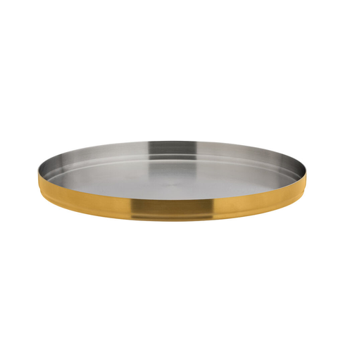 Brushed Gold Round Plate 9" (23cm)