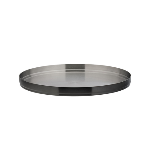 Brushed Black Round Plate 9" (23cm)