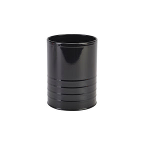 Galvanised Steel Can 11cm Dia x 14.5cm Black