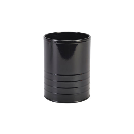 Galvanised Steel Can 11cm Dia x 14.5cm Black