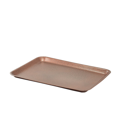 Galvanised Steel Tray 31.5x21.5x2cm Hammered Copper
