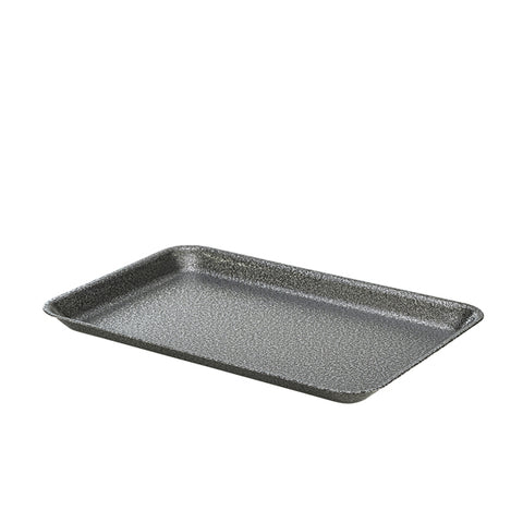 Galvanised Steel Tray 31.5x21.5x2cm Hammered Silver