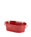 Galvanised Steel Serving Bucket Red 23 x 15 x 7cm