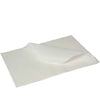 White greaseproof paper on a white background