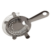 Metal cocktail strainer on a white background