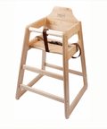 Wooden High Chair - Light Wood