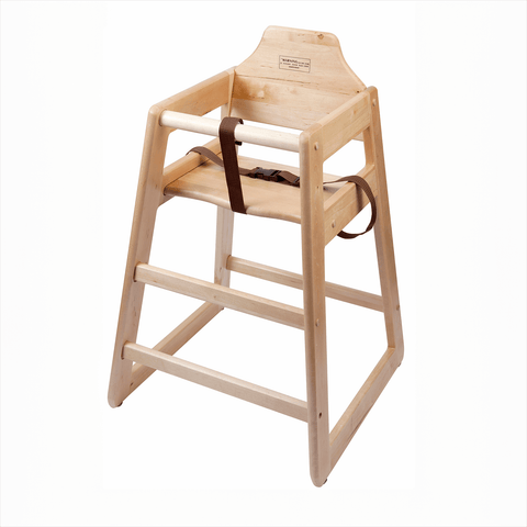 Wooden High Chair - Light Wood