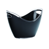 Small Champagne Bucket Black 10.5" (27cm)