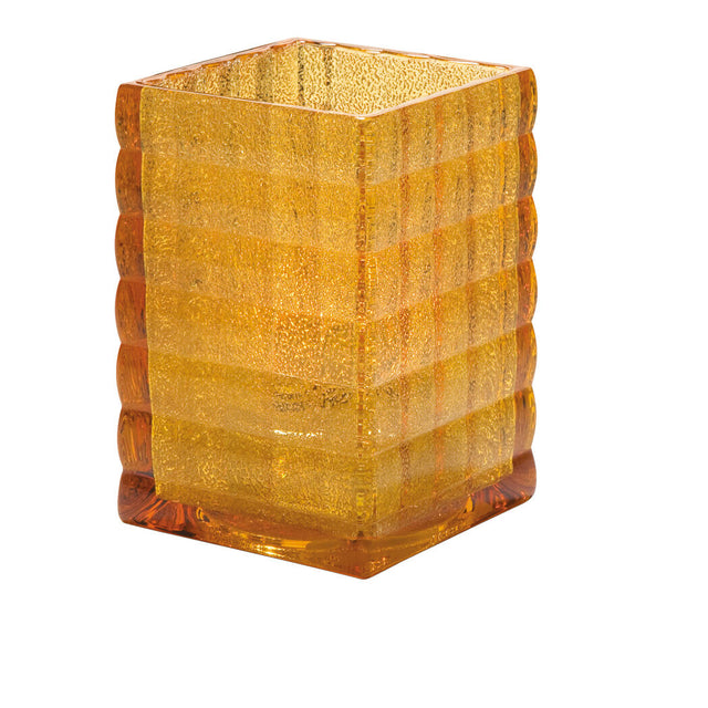Optic Block Amber Jewel Glass Lamp 6.7 x 9.5cm (2 3/5 x 3 3/4") - Pack 6