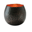 Cauldron Hammered Dark Bronze & Copper Leaf Metal Votive 10.2 x 8.9cm (4 x 3 1/2") - Pack 6