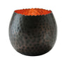 Cauldron Hammered Dark Bronze & Copper Leaf Metal Votive 10.2 x 8.9cm (4 x 3 1/2") - Pack 6