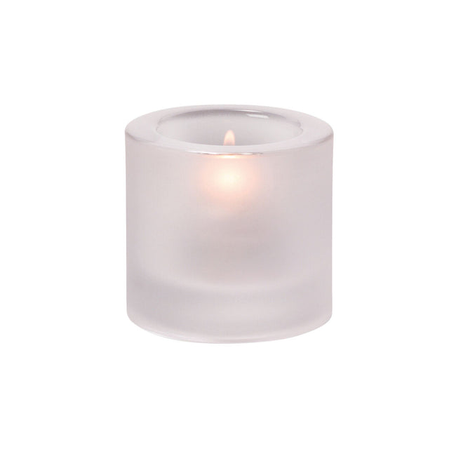 Thick Round Satin Crystal Tealight 7 x 7.3cm (2 3/4 x 2 4/5") - Pack 6
