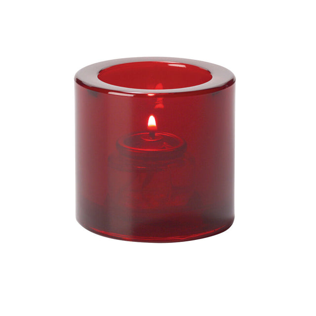 Thick Round Ruby Tealight 7 x 7.3cm (2 3/4 x 2 4/5") - Pack 6