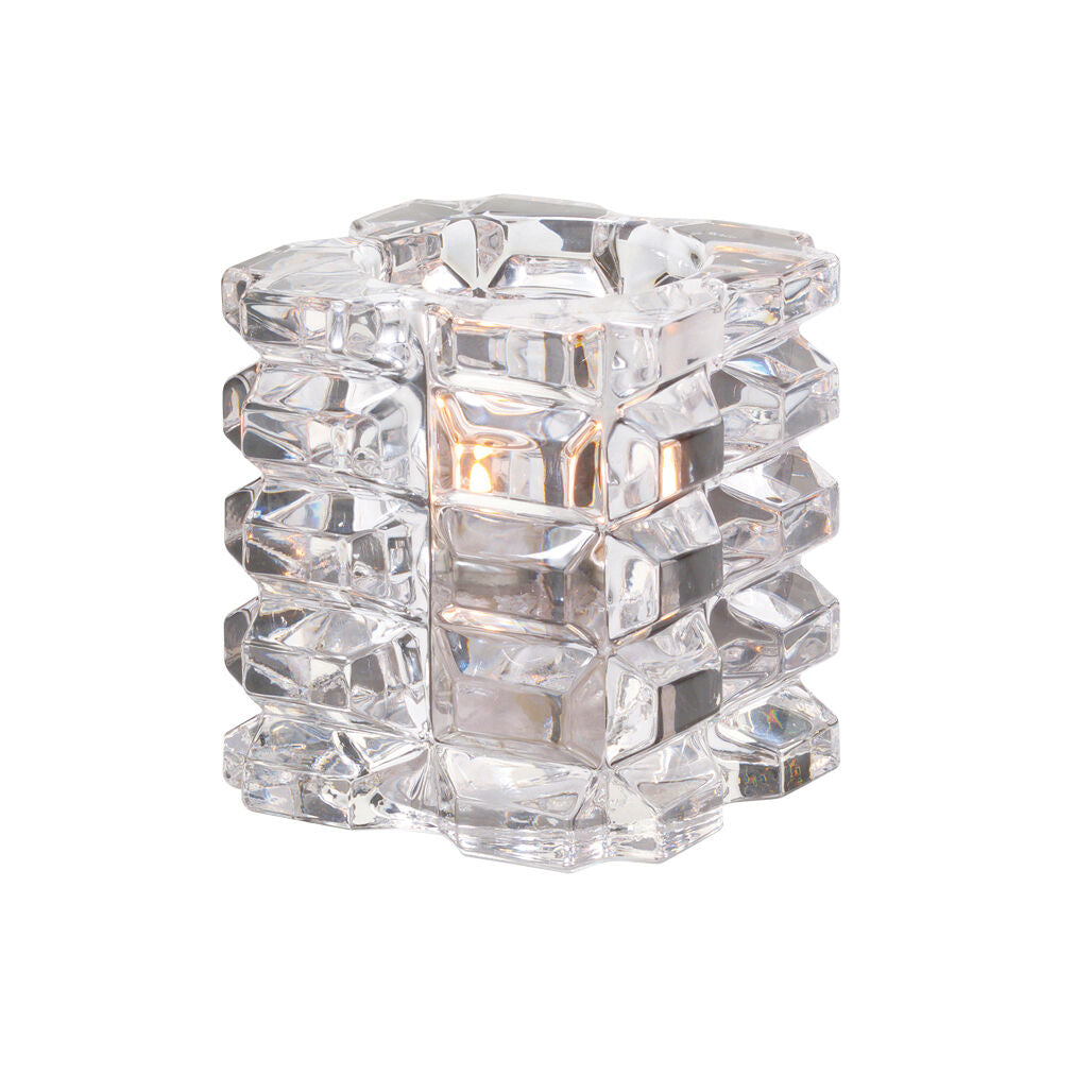 Faceted Cube Clear Glass Votive 7.6 x 8.3cm (3 x 3 1/4") - Pack 6