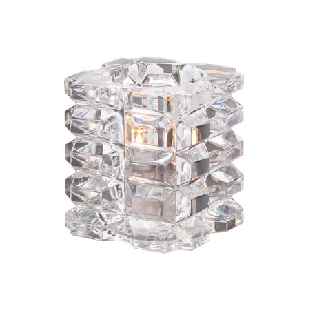 Faceted Cube Clear Glass Votive 7.6 x 8.3cm (3 x 3 1/4") - Pack 6