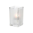 Quad Clear Satin Panel Glass Votive 6.4 x 11.1cm (2 1/2 x 4 3/8") - Pack 6