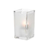 Quad Clear Satin Panel Glass Votive 6.4 x 11.1cm (2 1/2 x 4 3/8") - Pack 6