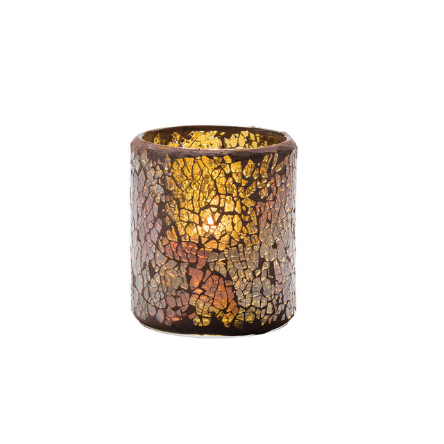 Crackle Gold Glass Votive Lamp 7.6 x 8.3cm (3 x 3 1/4") - Pack 36