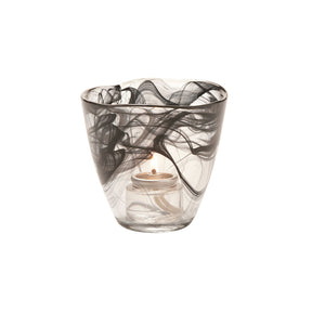 Wysp Black Glass Votive 9.5 x 8.9cm (3 3/4 x 3 1/2") - Pack 6