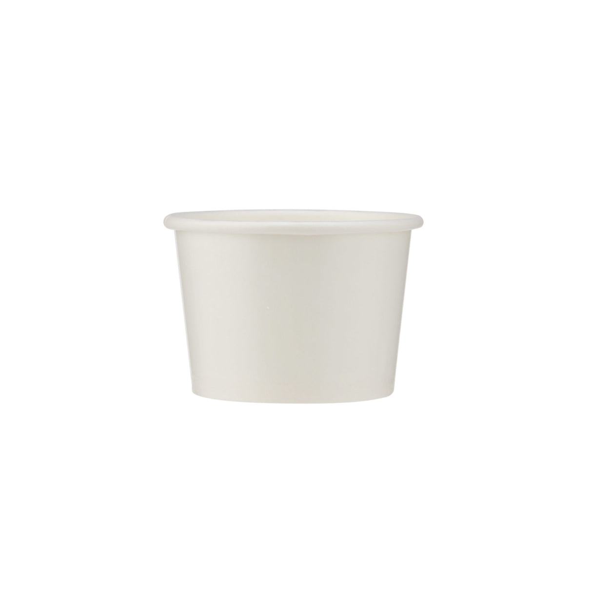 White paper soup cup on a white background